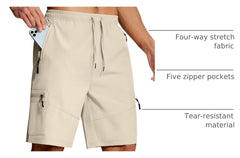 SERAMY men's hiking shorts UPF 50+ sun protection for daytime outdoor activities