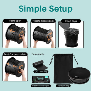 SereneLife 5-in-1 design doubles as a compact outdoor stool.