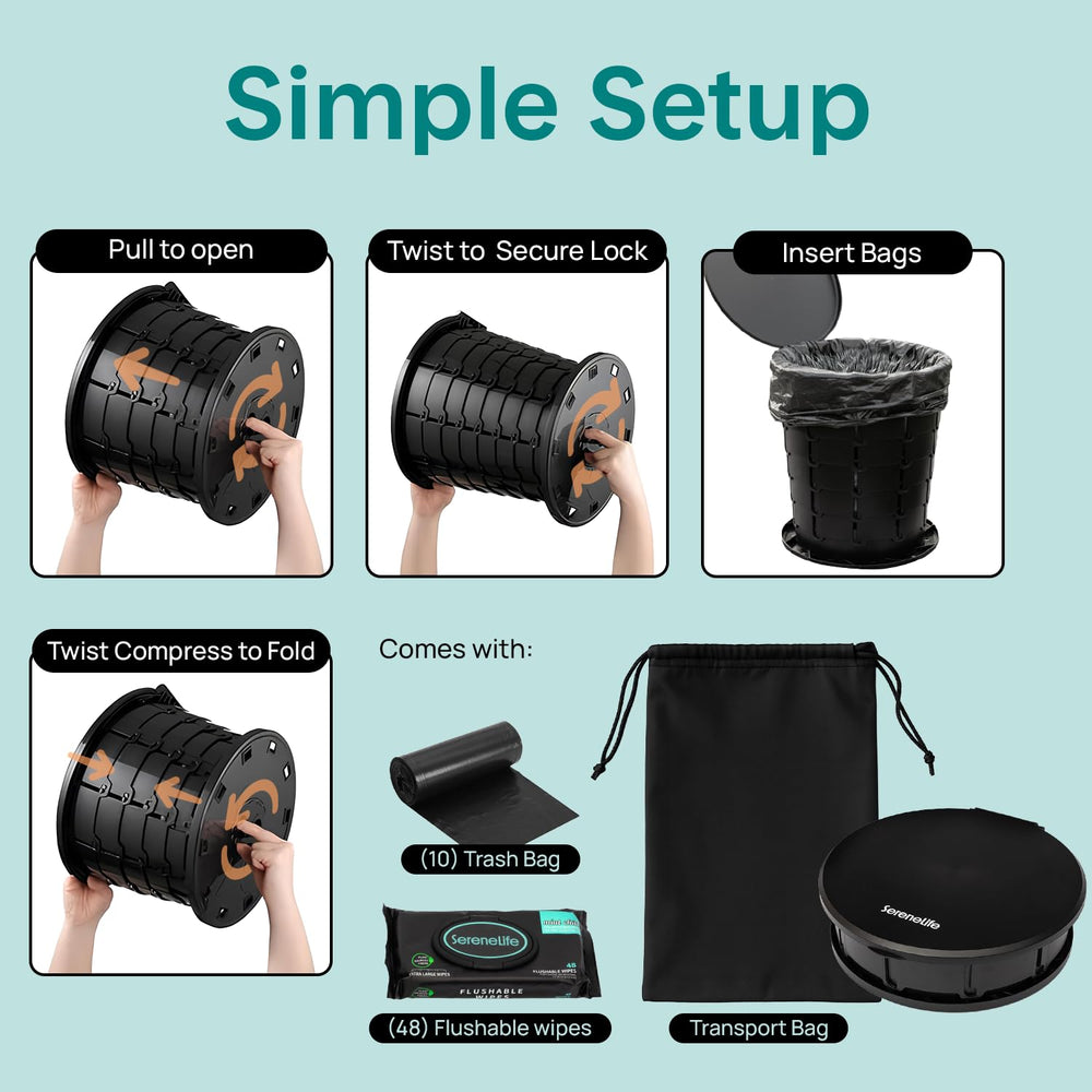 SereneLife 5-in-1 design doubles as a compact outdoor stool.