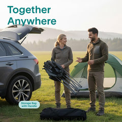 SereneLife camping loveseat on the beach showing two-person comfort