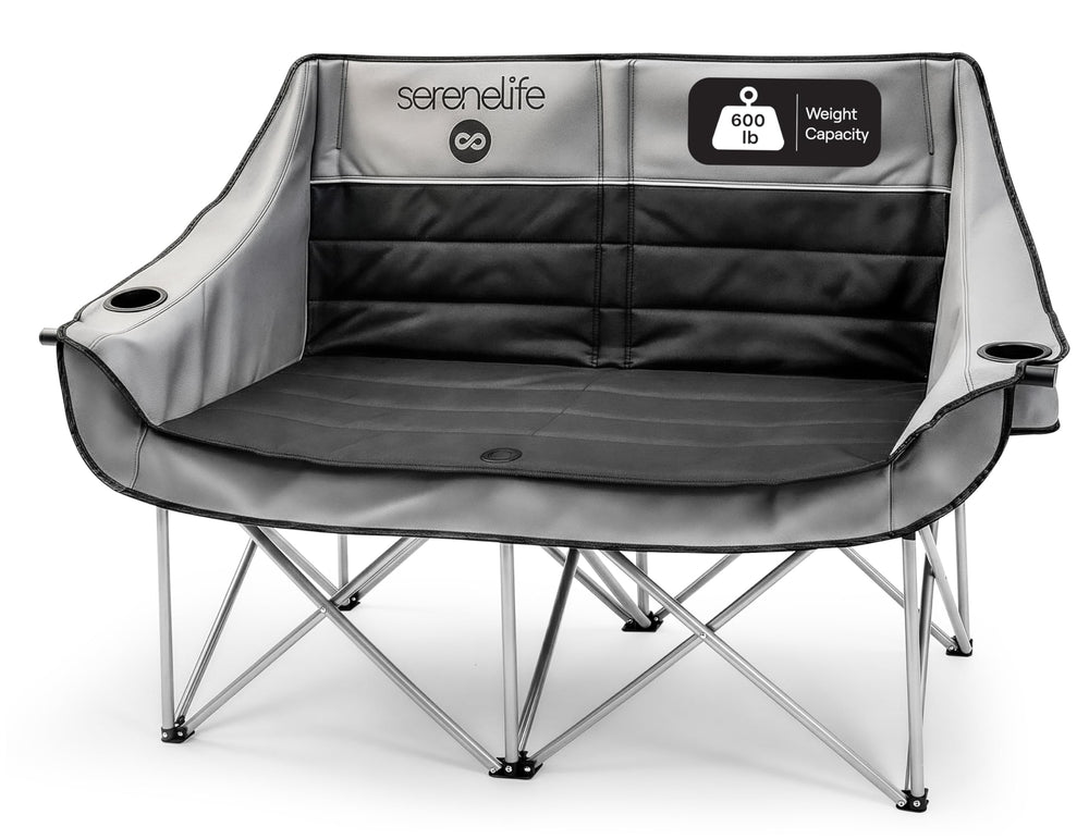 SereneLife camping loveseat two-person seating for shared downtime around campfire