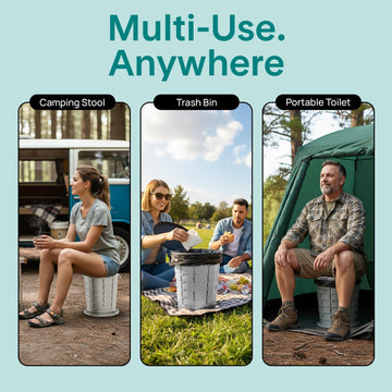 SereneLife 5-in-1 design doubles as stool, bucket, and side table