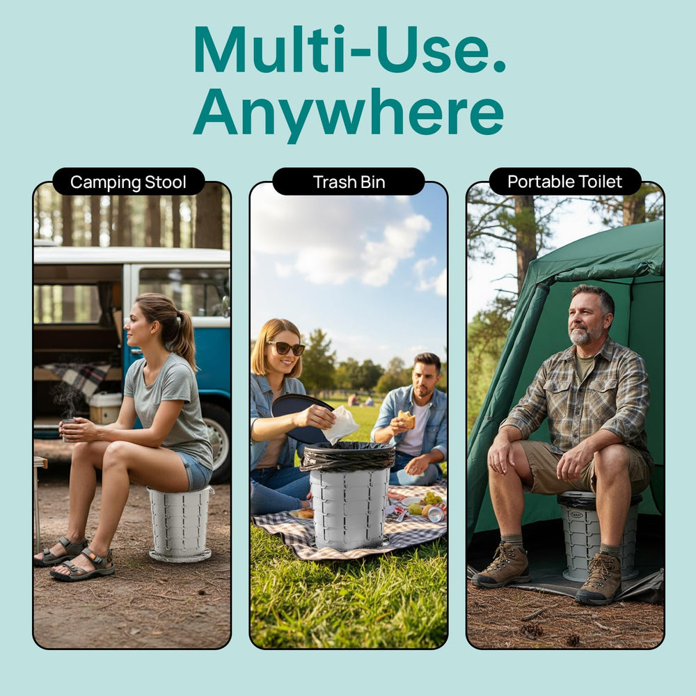 SereneLife 5-in-1 design doubles as stool, bucket, and side table