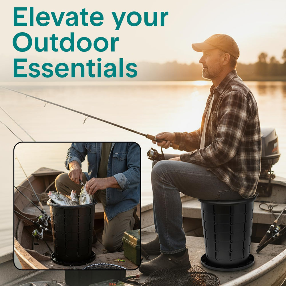 SereneLife camping toilet with adjustable height for comfortable seating on uneven terrain.