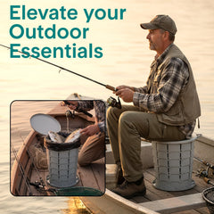 SereneLife camping toilet height adjustment for user comfort on the go
