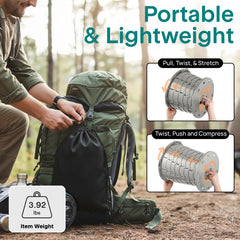 SereneLife non-slip base keeps the portable toilet steady on uneven ground