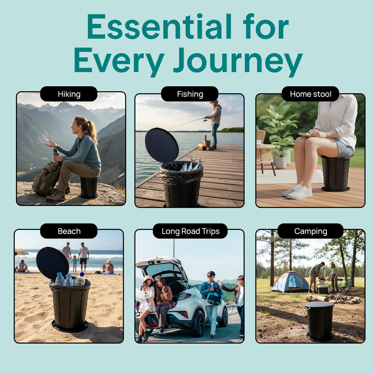 SereneLife compact dimensions when stowed fit in tight vehicle or pack.