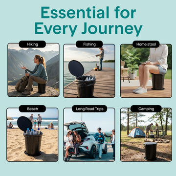 SereneLife compact dimensions when stowed fit in tight vehicle or pack.
