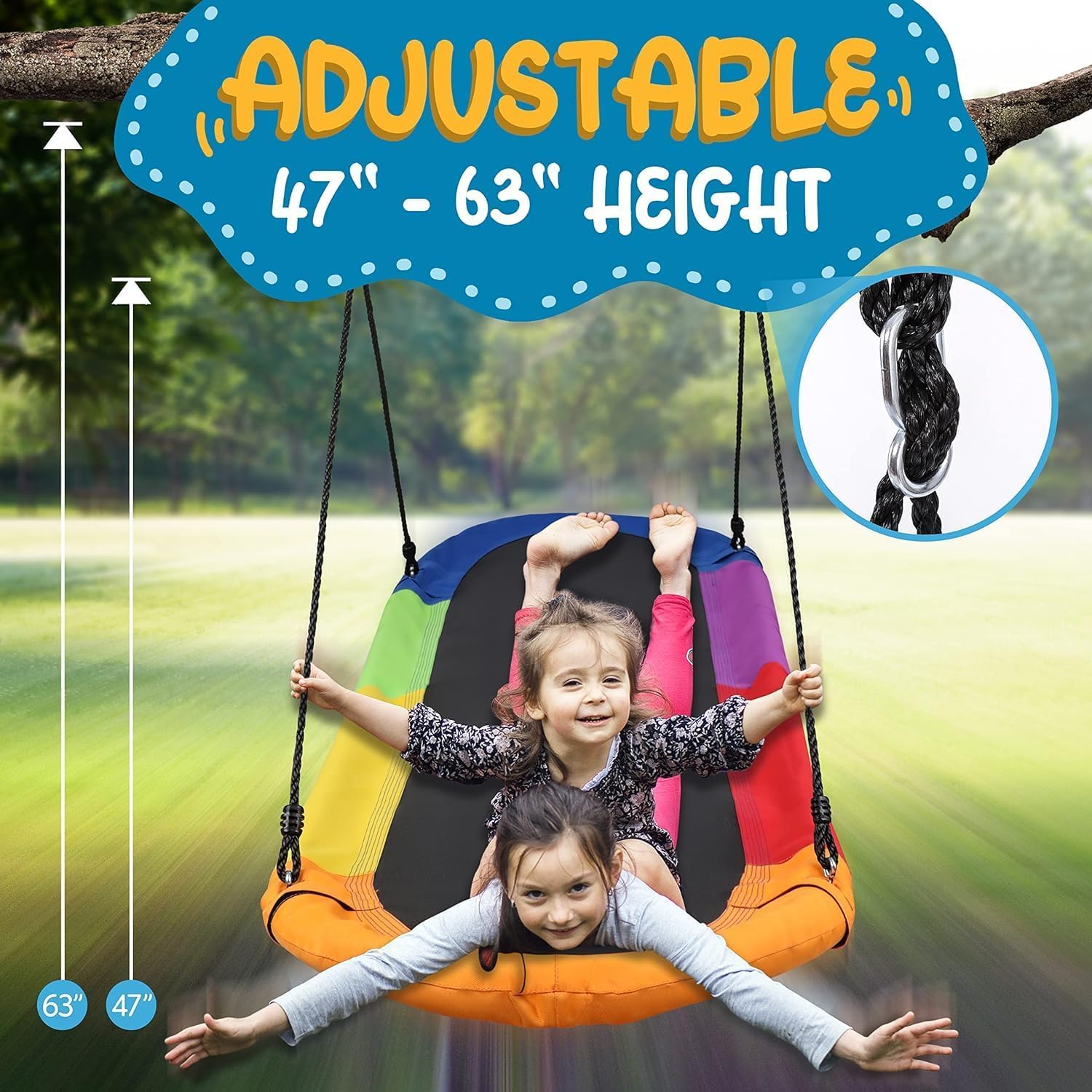 SereneLife thick braided ropes deliver strong, long-lasting support.