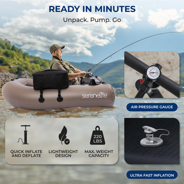 SereneLife carry bag and repair kit for easy transport and maintenance