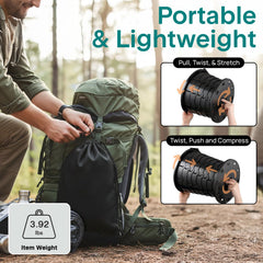 SereneLife foldable toilet with anti-slip base stays steady on rough ground.
