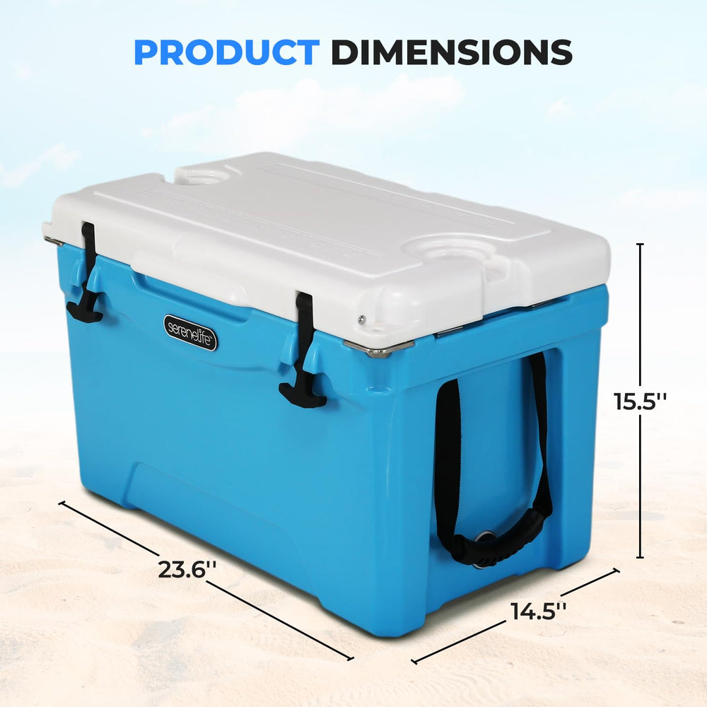 SereneLife cooler on a camping setup for outdoor adventures