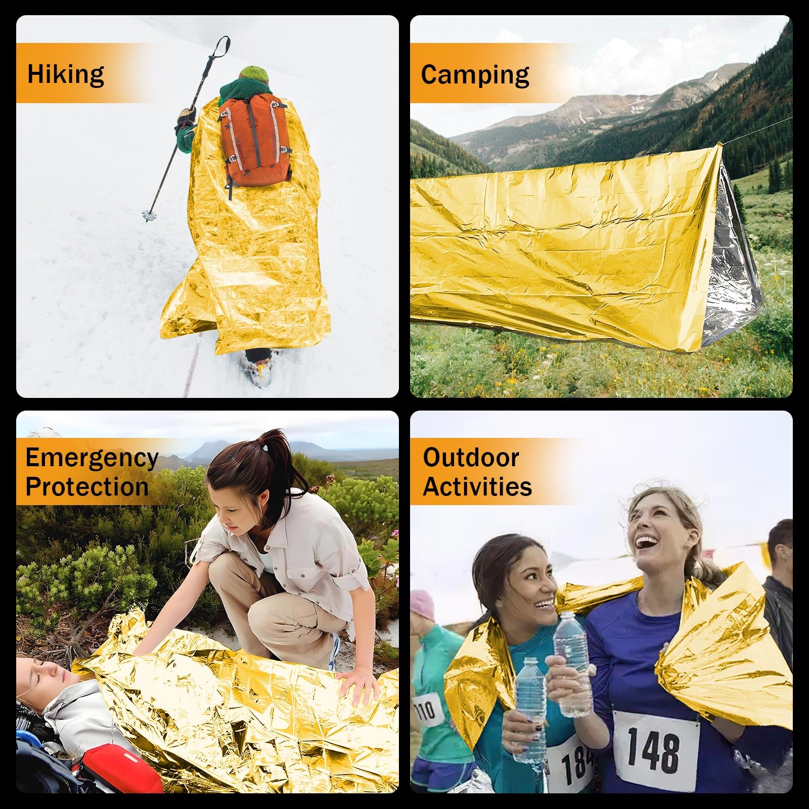 SET007 emergency Mylar blanket waterproof and windproof—reliable weather protection