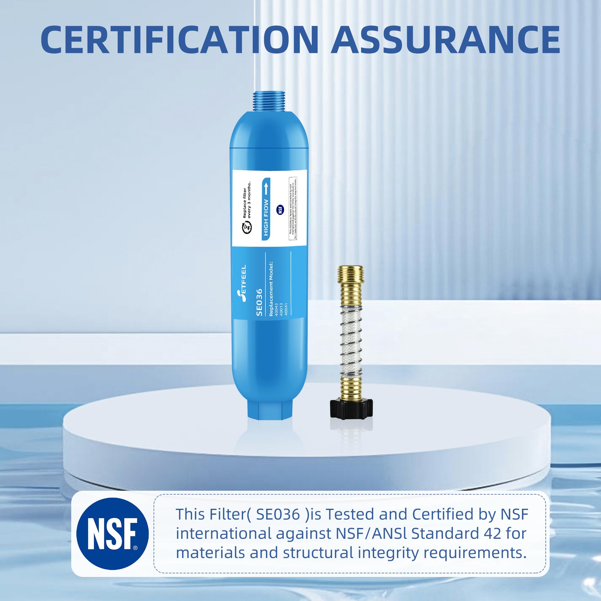 SETFE standard hose attachment compatible with common water supplies.