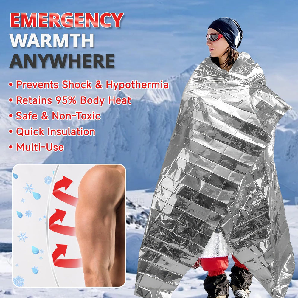 SecuCaptain blanket complements hiking gear for camping warmth and quick shelter options