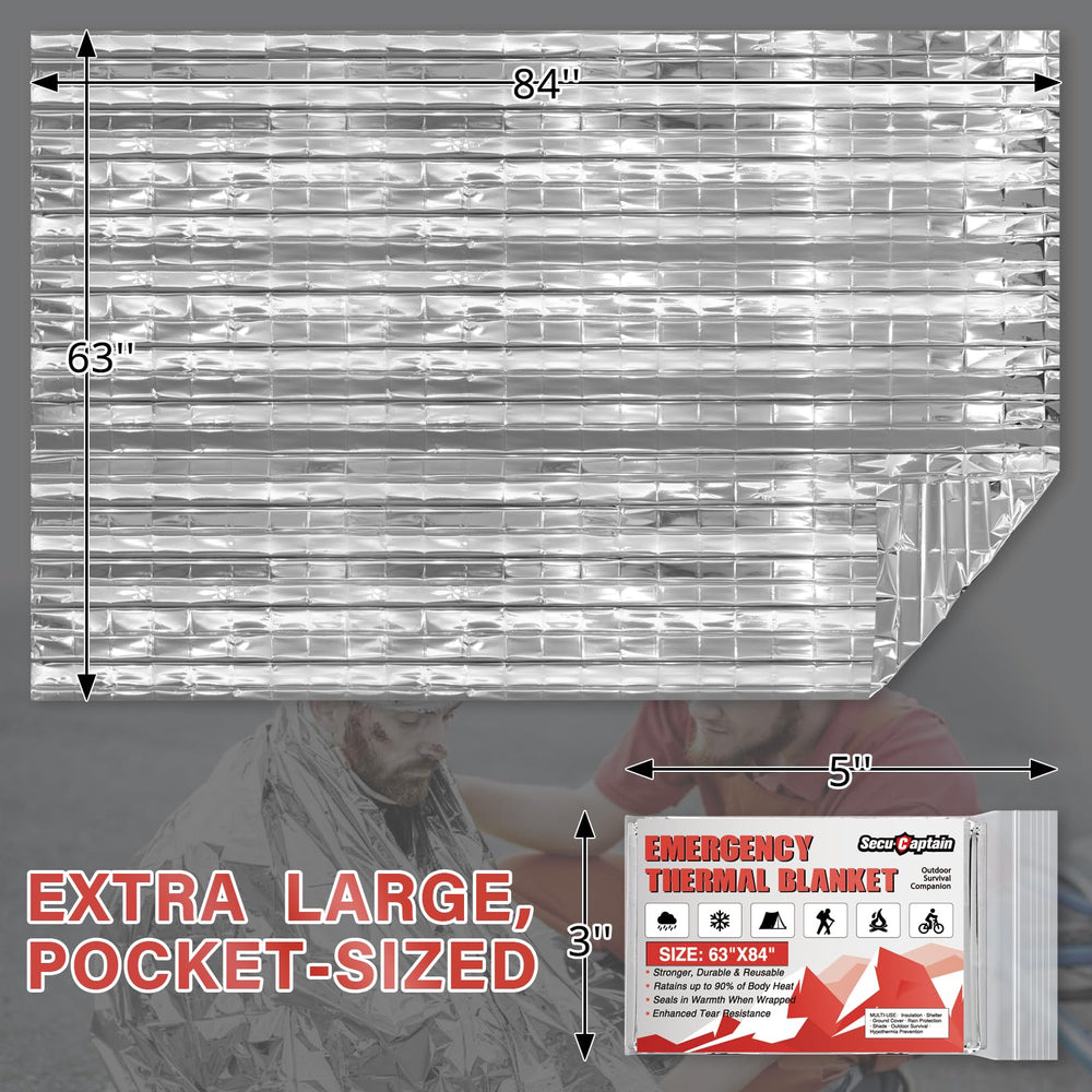 SecuCaptain ultra-lightweight blanket stays light in your pack for quick preparedness
