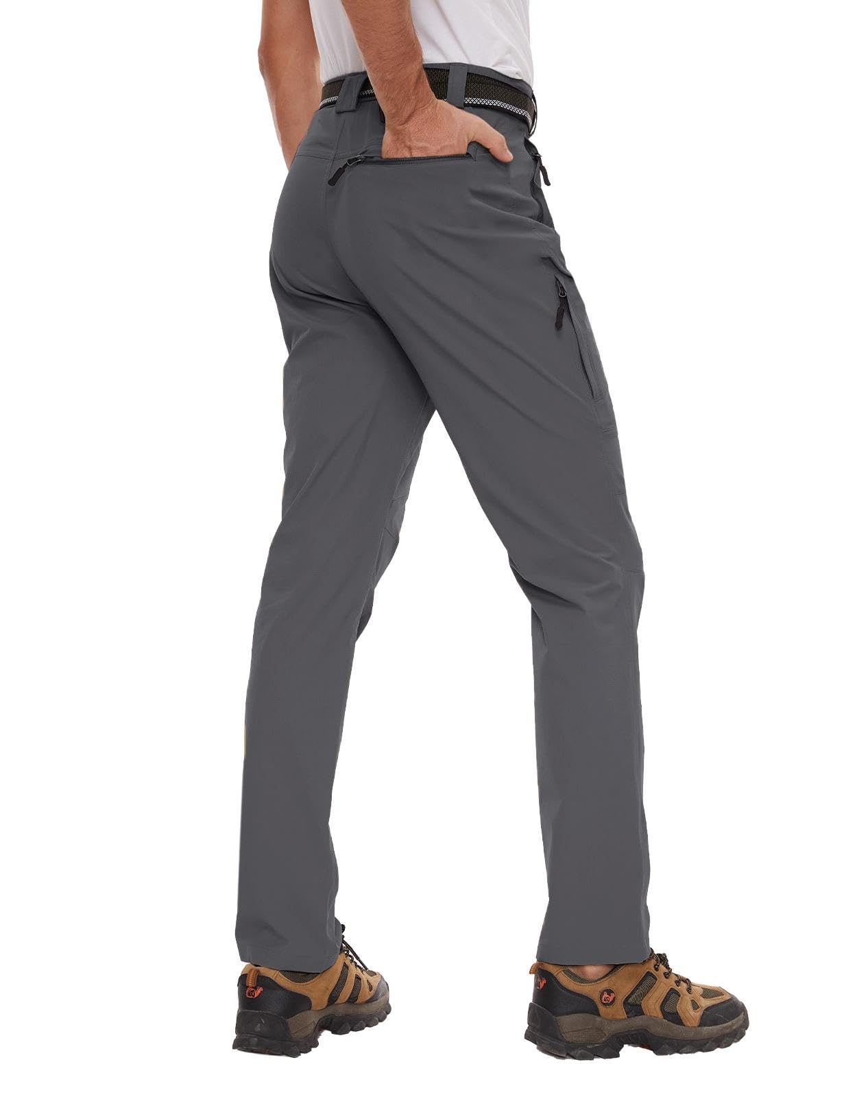 SEVEGO hiking pants back view highlights straight leg and fit