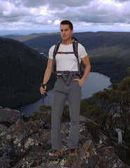 SEVEGO hiking pants waist detail with belt loops and D-ring
