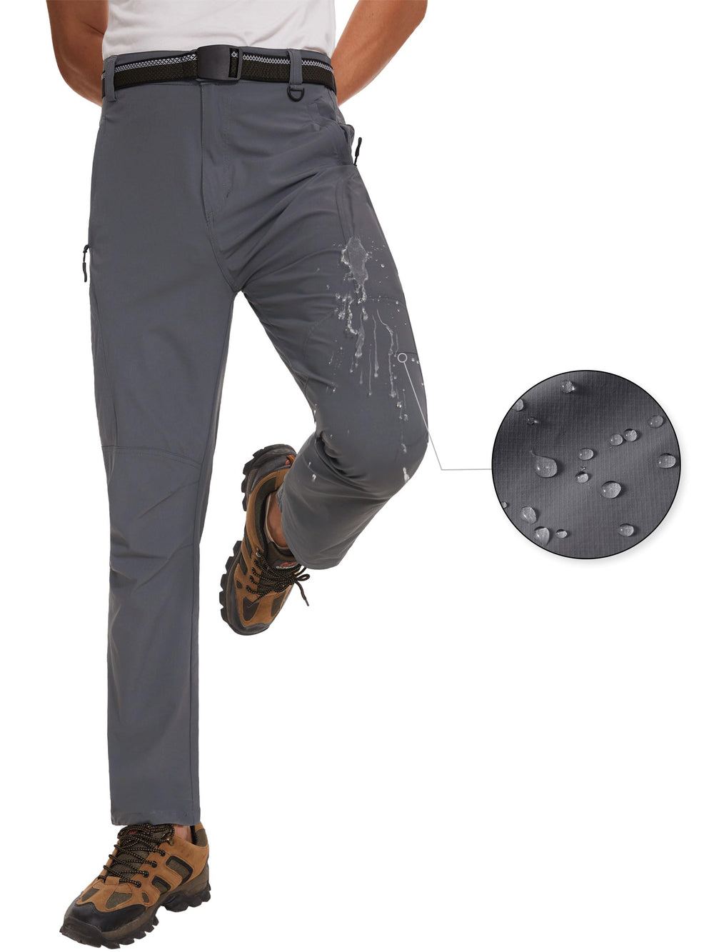 SEVEGO hiking pants water-resistant fabric close-up for outdoor protection