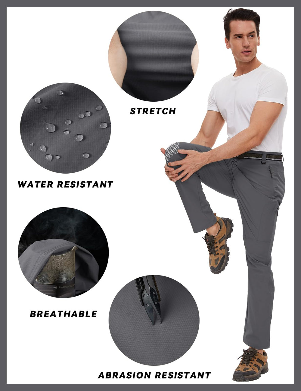SEVEGO hiking pants zip pockets enable secure items