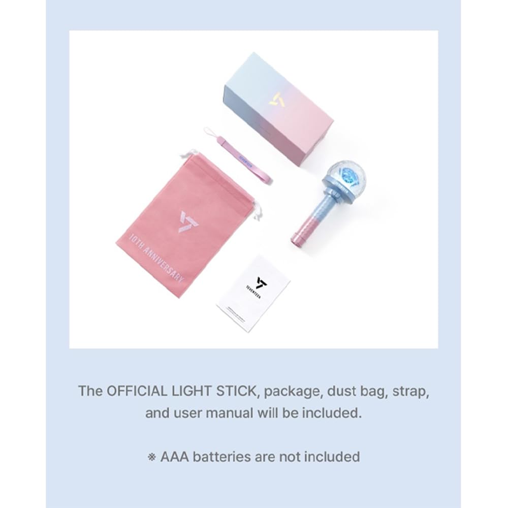 Seventeen Official Light Stick VER.3 10th Anniversary compact design fits in bags.