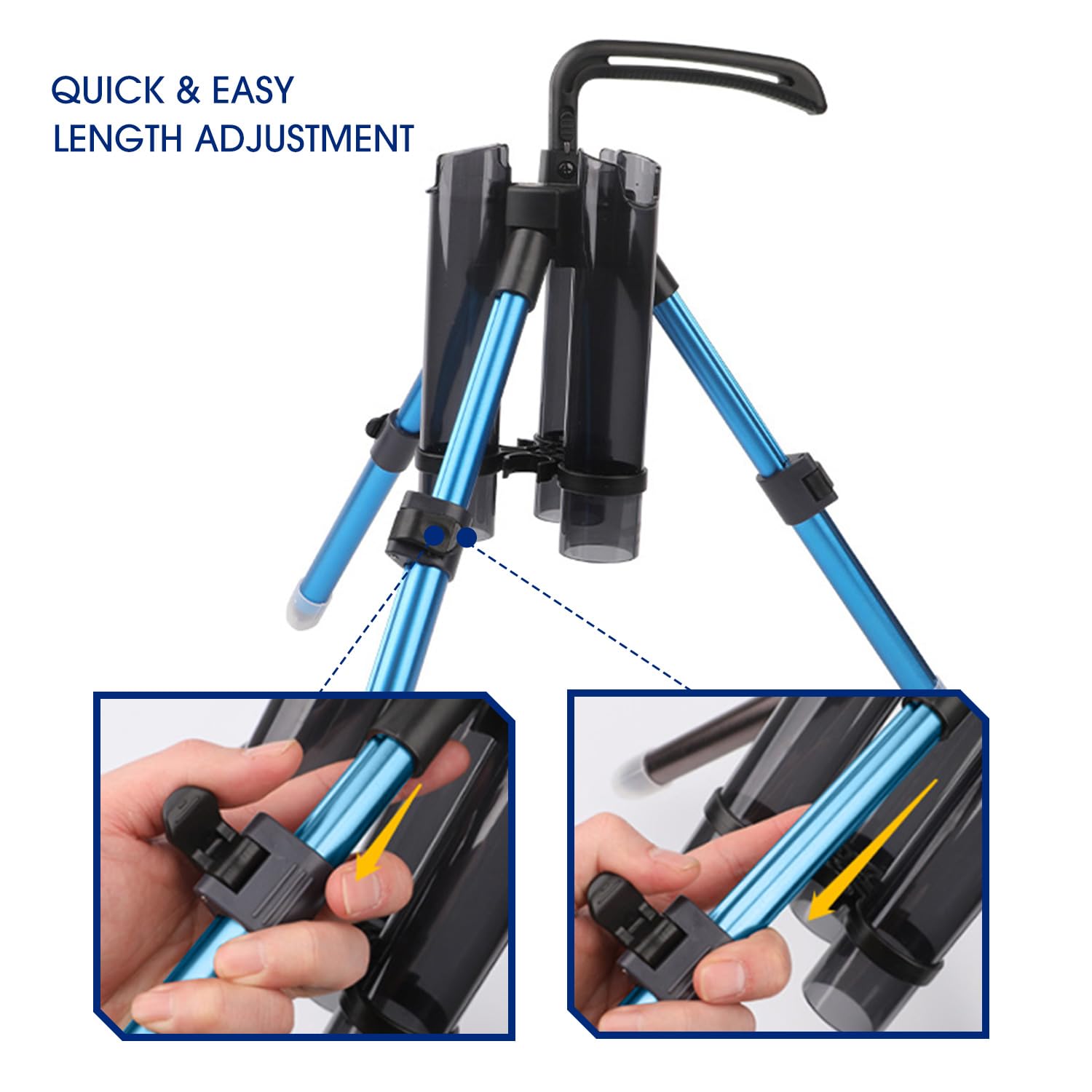 SevnElk 3-Tude rod holder lockable-carry-handle simplifies moving multiple rods.