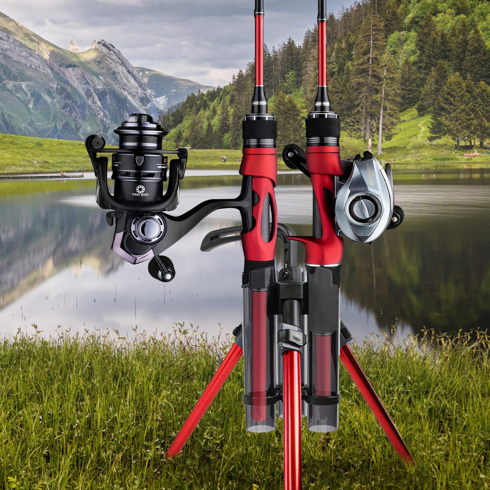 SevnElk 3-Tude rod holder with telescopic-bracket adjusts to various rod setups.