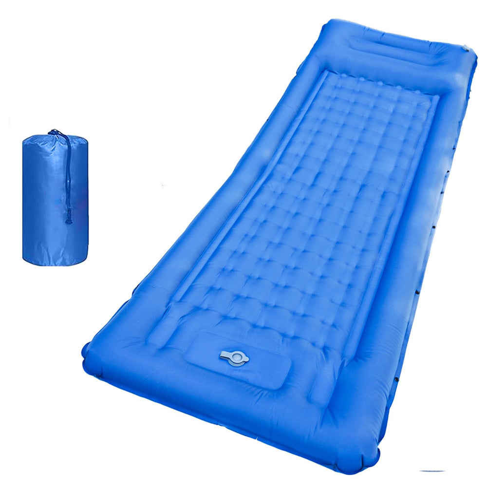 SEVNPRIME foot-pump action inflates quickly for easy campsite setup