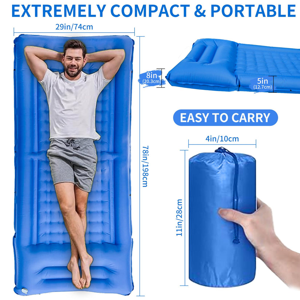 SEVNPRIME ultralight sleeping pad packs compactly for backpackers