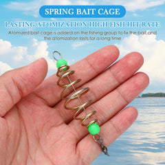 Close-up of luminous bead on SEWACC bait holder for night fishing