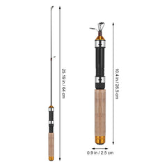 SEWACC telescopic rod extended to 6m for versatile winter fishing.