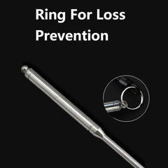 Ergonomic ring enables lanyard attachment to prevent loss