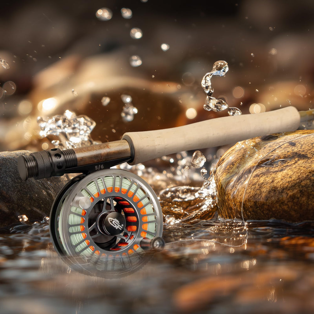 SF SF-003 Pro Fly Reel close-up of the drag system for precise control during casts.