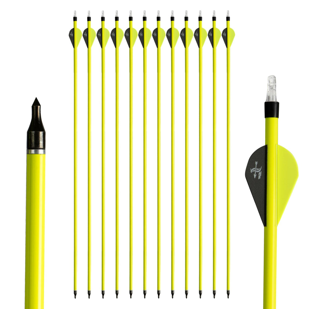 S F 28in carbon arrow with TPU vanes for balanced straight flight