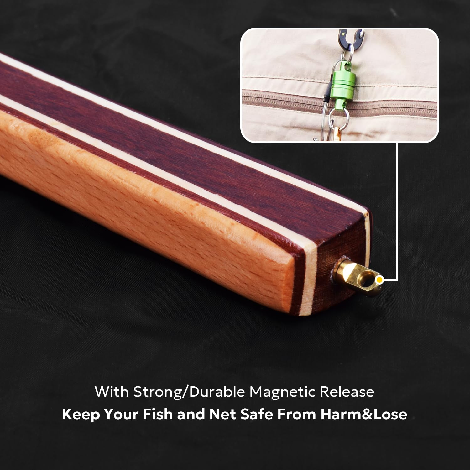 SF 360-degree copper swivel enables smooth, hands-free net handling