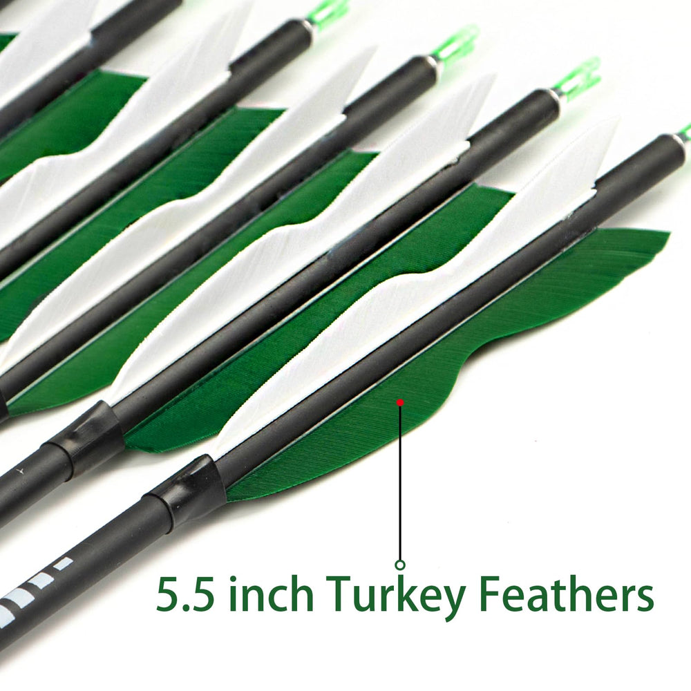 S F carbon arrow 500 spine measurements showing shaft specifications