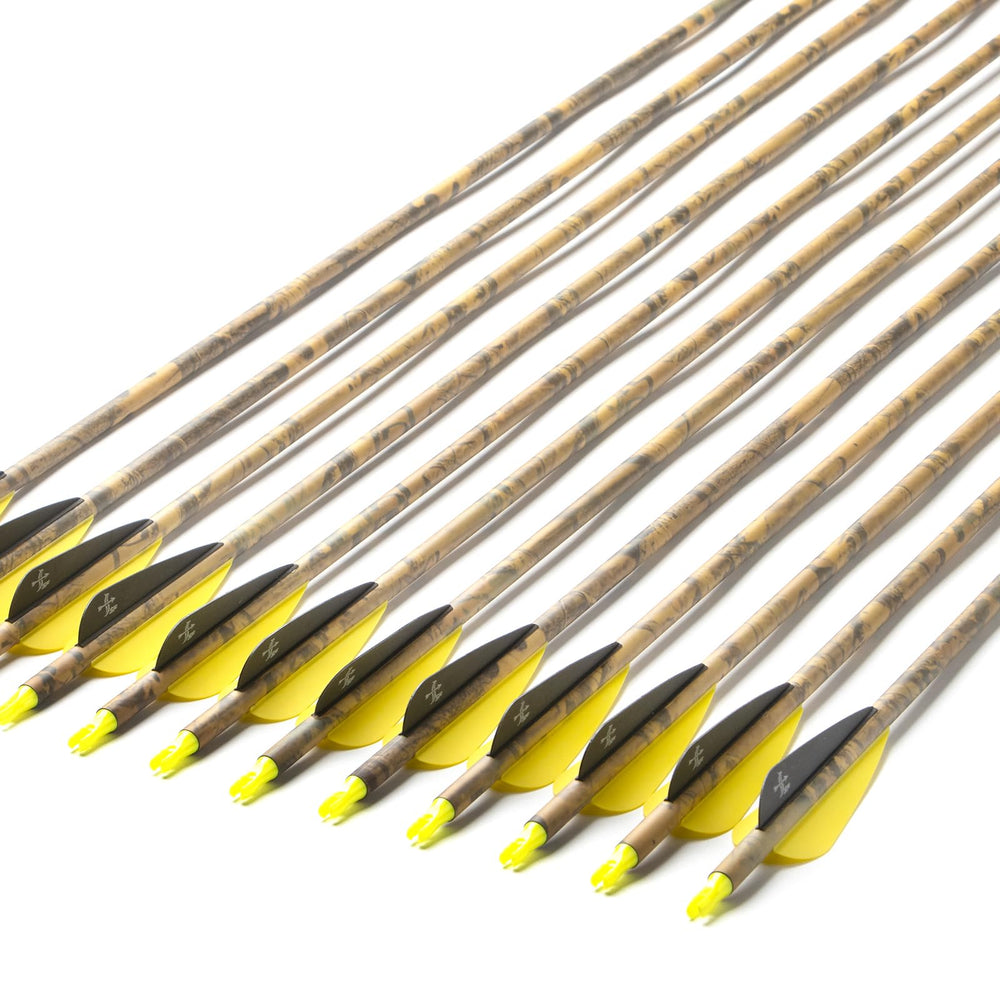 S F carbon arrow shaft with carbon fiber texture for realistic training.
