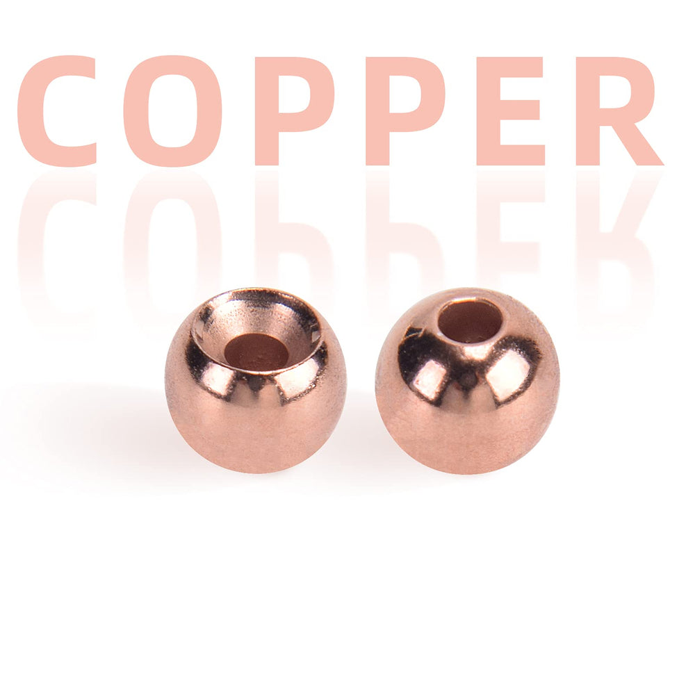 Gold color tungsten bead head eye close-up 1/16 inch