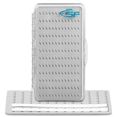 SF Fly Fishing Box Slim Plastic Pocket with Clear Lid – Front View