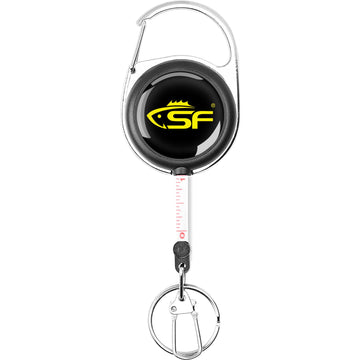SF Fly Fishing Zinger Retractor Black with retractable tape