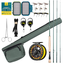 SF fly fishing rod combo 8wt 9ft emerald green carbon fiber rod