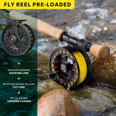 SF cork handle close-up shows comfortable grip for long casting sessions