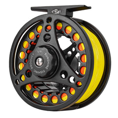 SF large arbor fly reel 5/6wt with matte black die-cast body