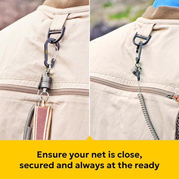 Magnetic net release in use on fishing gear