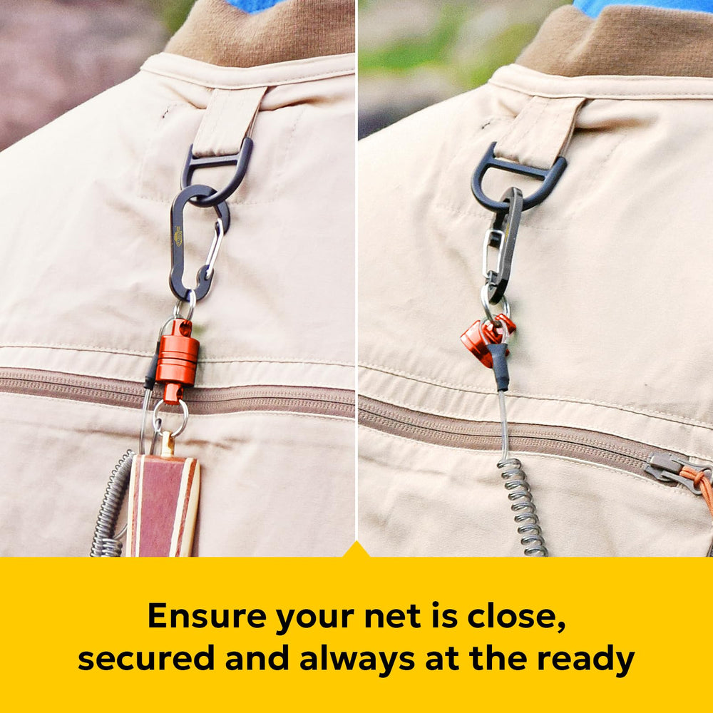 Product package contents: magnet clip, aluminum hook clip, stretchable cord (red)
