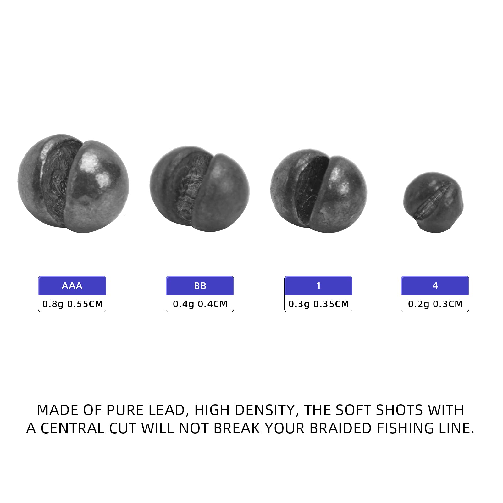 0.4g lead split shot (28 pcs)
