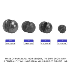 0.4g lead split shot (28 pcs)