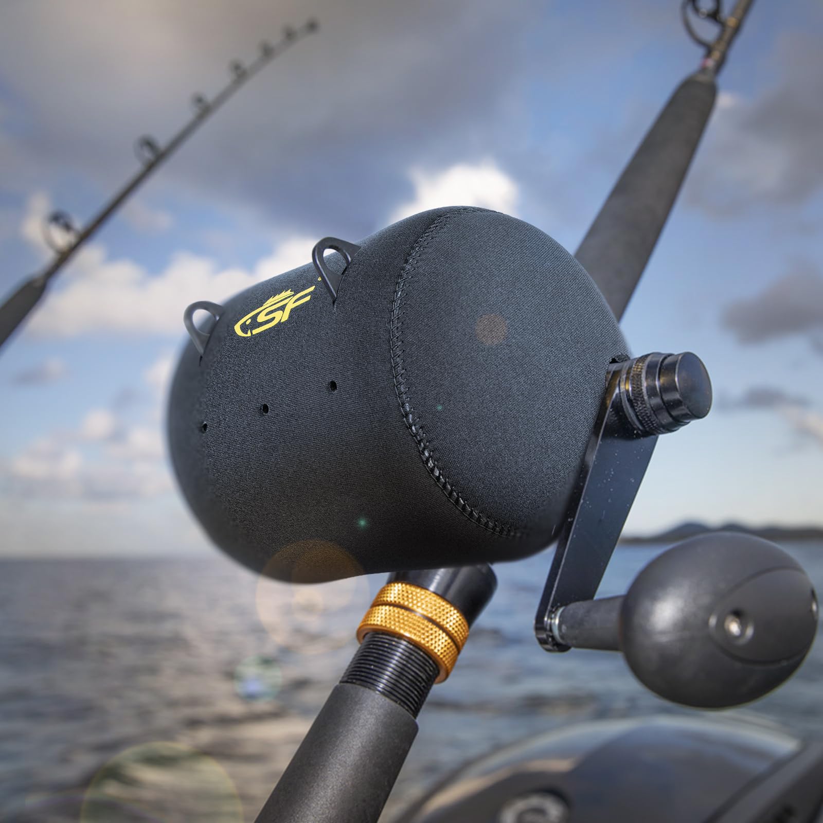 SF reel covers in use protecting reels during transport and storage