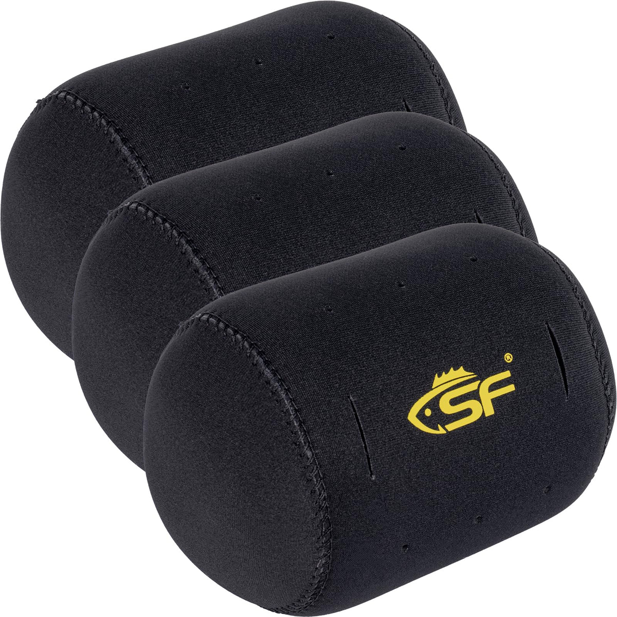 SF neoprene reel cover in M size providing snug reel protection during transport