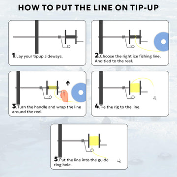 Red flag signaling parts for ice fishing strike indicators – image